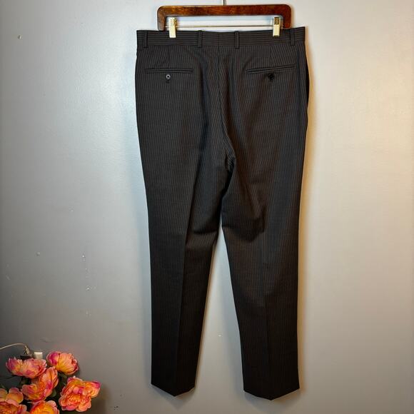Men's Tommy Hilfiger Striped Wool Dress Pants Slacks 36 x 34 Career Wear - Picture 4 of 9
